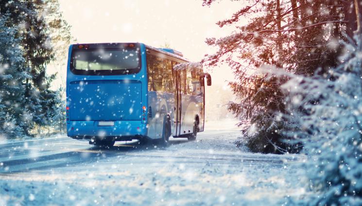 автобус зима