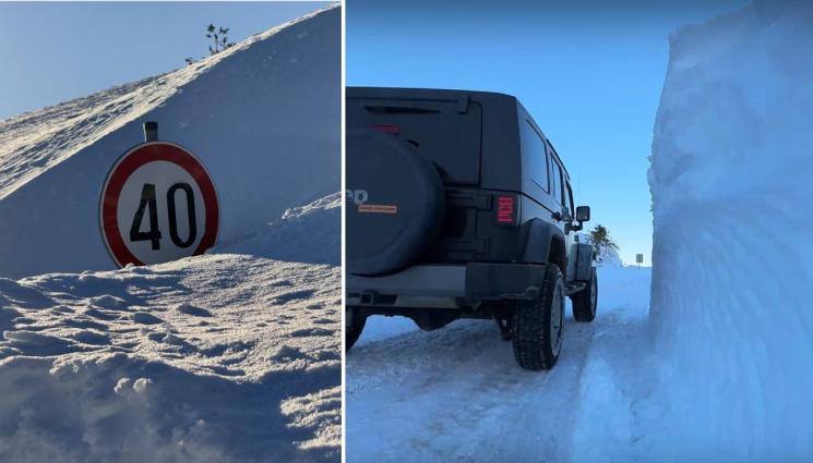Беклемето - Два метра сняг има на най-високия старопланински проход у нас (ВИДЕО)