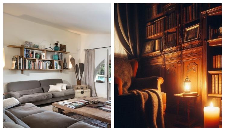 мебели - ТРИКОВЕ В ОБЗАВЕЖДАНЕТО: Библиотека от стълба във всекидневната!