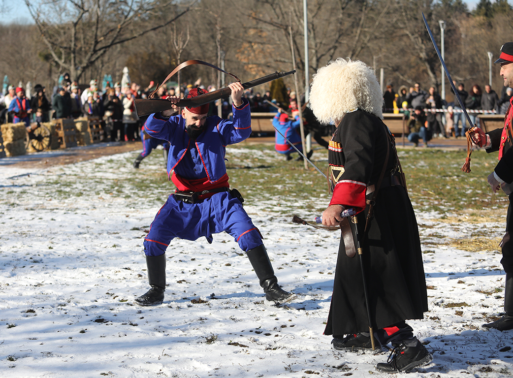 <p>Историческа възстановка по повод 147 години от Освобождението на град София от османско владичество в Северен парк</p>