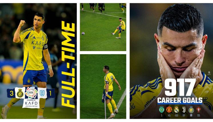 Кристиано Роналдо 11 гола за Ал Насър - Кристиано вкара първия си гол за годината, остават му още 83 до заветната кота 1000