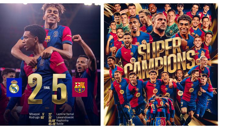 барселона суперкупа на Испания - Нереална Барса с 15-а Суперкупа на Испания