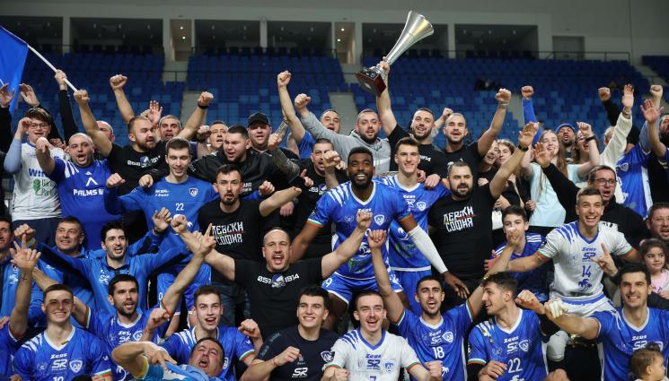 Левски волейбол купа на България мъже - Левски спечели в Шампионска лига