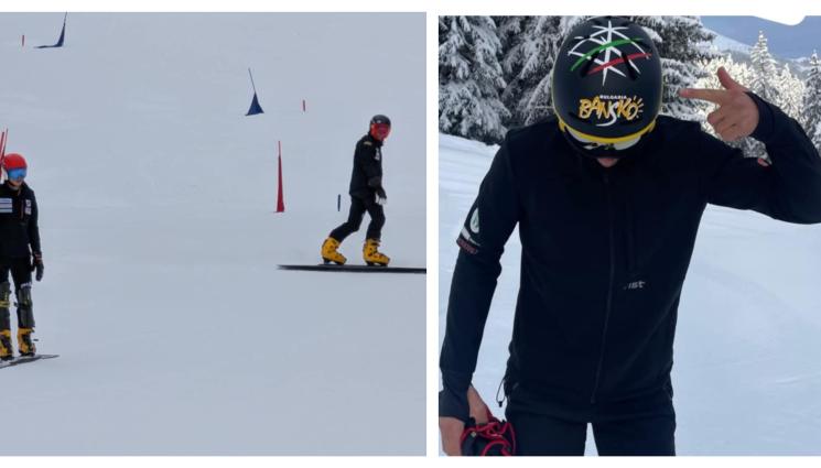 Радослав Янков Банско каска - Радо с патриотична каска в Банско