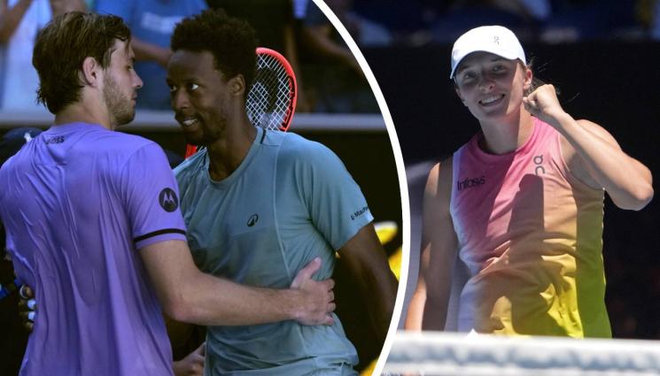 тенис - Вдъхновен Монфис спря Тейлър Фриц в Мелбърн