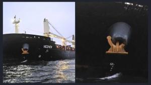 Снимки на задържания в Шведски води кораб Вежен показват как