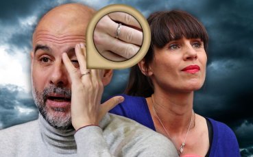 Гуардиола и Кристин все още носят символите на брака