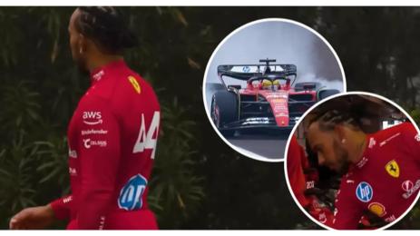 Люис Хамилтън Ферари катастрофа