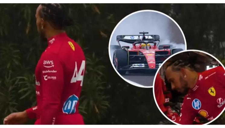 Люис Хамилтън Ферари катастрофа - Първа катастрофа за Хамилтън с Ферари