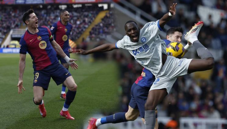 Барселона - Левандовски донесе победата на Барса над Алавес