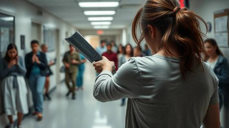 жена с нож болница психично болна