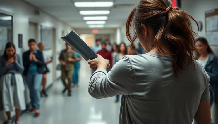 жена с нож болница психично болна - НОВ СЛУЧАЙ: Психично болна вилня с нож в поликлиника!