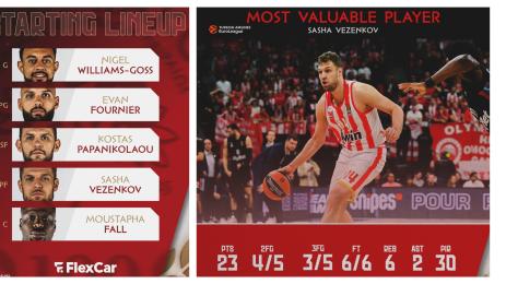 Александър Везенков Олимпиакос Париж Евролига