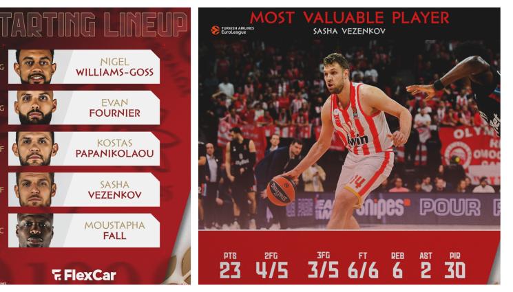 Александър Везенков Олимпиакос Париж Евролига - Сашо Везенков разплака Париж