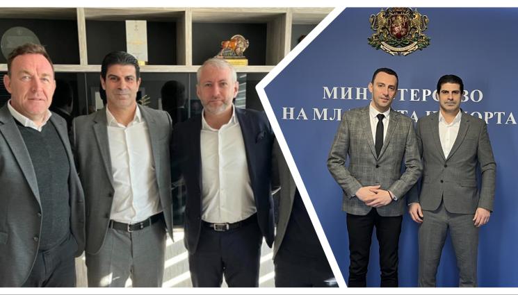 БФС - Георги Иванов се срещна с министър Иван Пешев и с представители на УЕФА