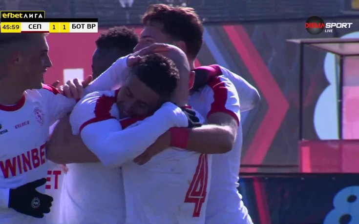 Куентин Бена изравни за Ботев Враца срещу Септември (видео)