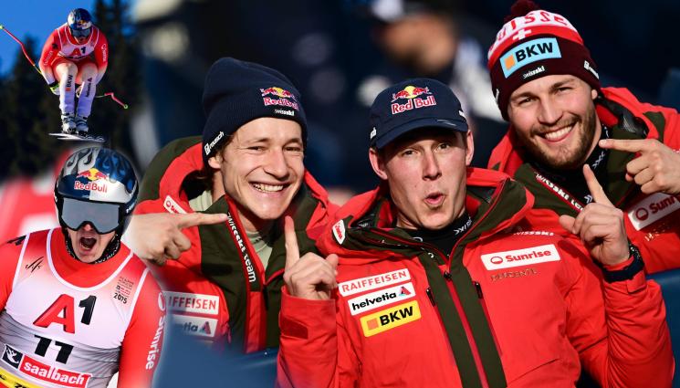 Франьо фон Алмен Марко Одермат - Швейцарски бял шоколад: Дърводелецът Франьо добави злато от спускането към шампионската титла на Марко в Супер-Гдермат в Супер-Г