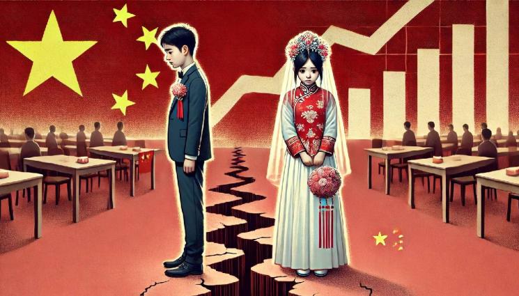 китай бракове - ЛЮБОВНА СУША В КИТАЙ: Исторически спад на браковете!