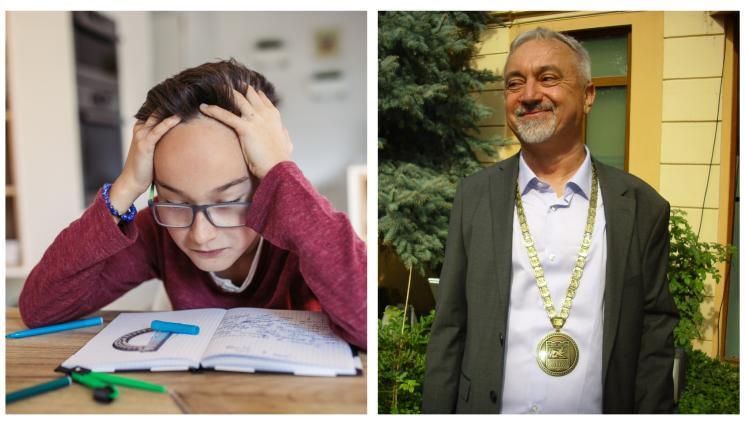 ученици интервю - Учителят Любомир Любенов пред