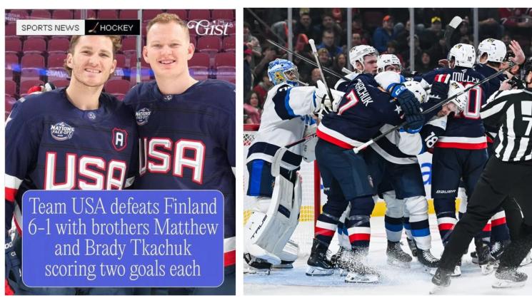 Братя Ткачук САЩ Четирите нации хокей - С по 2 шайби на братя Ткачук Щатите разкачиха 6:1 олимпийския шампион