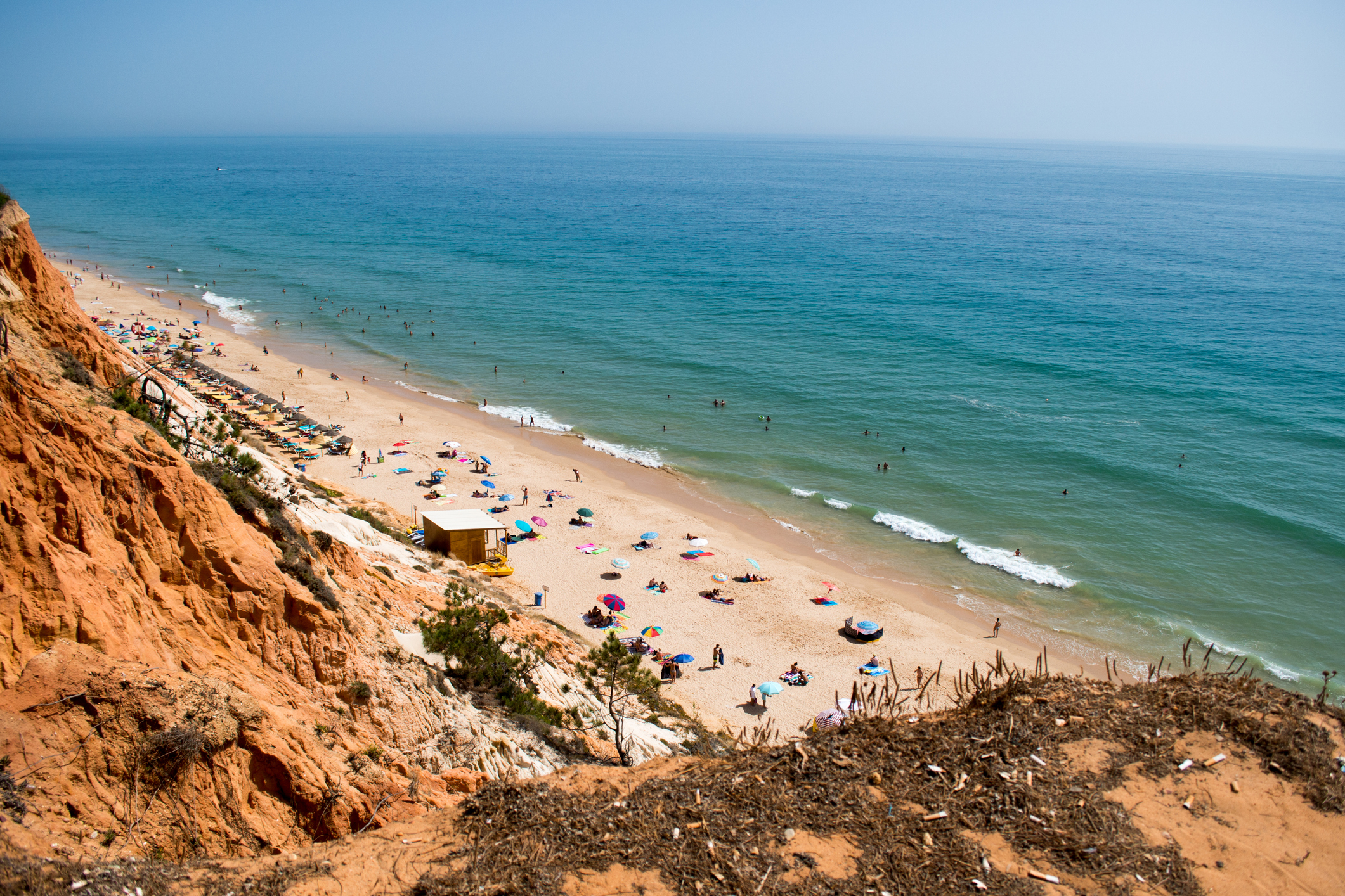 Falésia Beach в Албуфейра, Южна Португалия