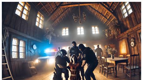 вързана жена полиция