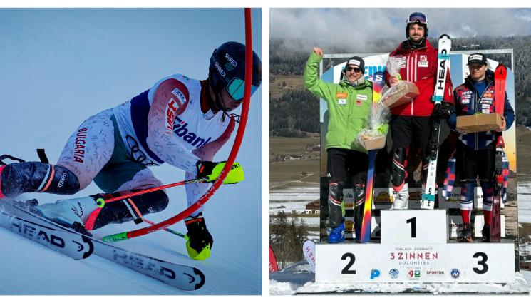 Калин Златков ски Добиако - Калин Златков триумфира на слалома в Добиако, би брата на Зринка Лютич