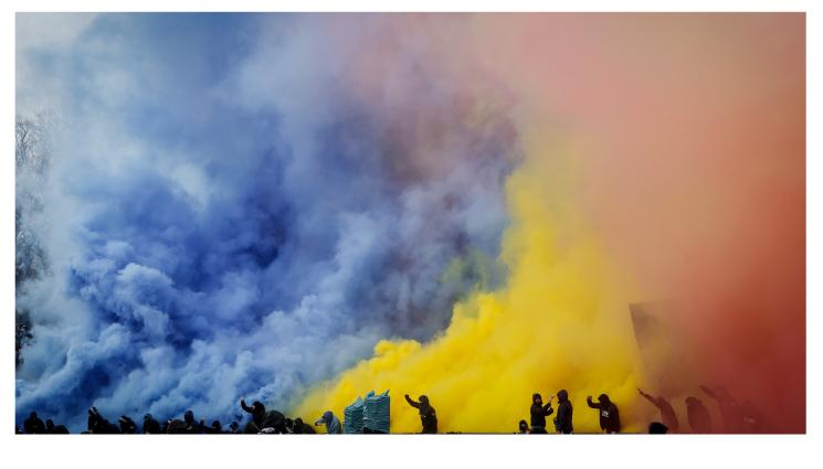 Левски сектор Б - Левски мина метър за камъка по Скаршем във вечното дерби