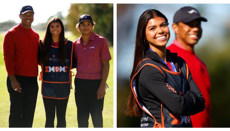 Тайгър Уудс - Тайгър Уудс празнува футболна купа на дъщеря си