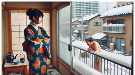 японка гол мъж