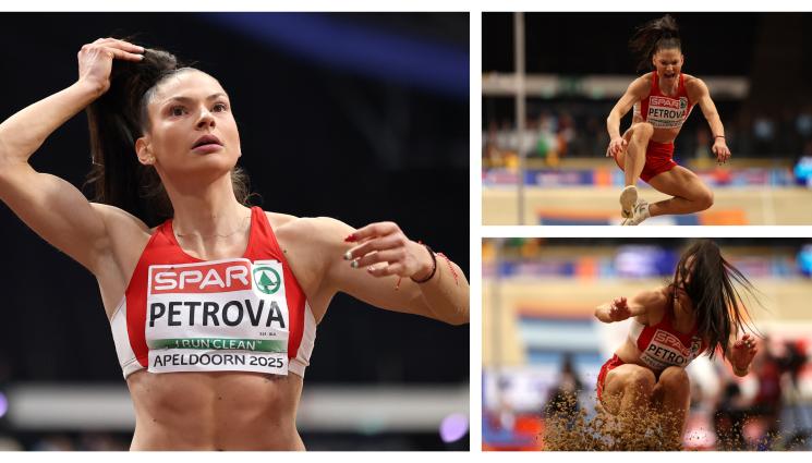 Габриела Петрова троен скок европейско Апелдорн - Патриотично лакирана, Габи Петрова 7-а в тройния скок на Стария континент