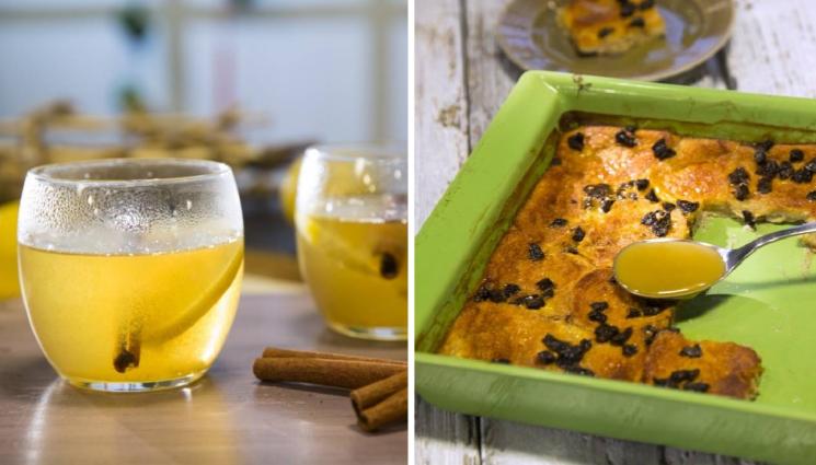 рецепти - БОНАПЕТИТНО: Хлебен пудинг с алкохолен сос или медено уиски с кехлибарен блясък