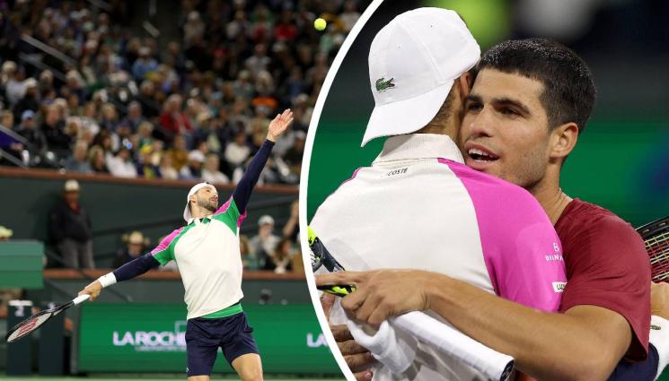 Григор Димитров Карлос Алкарас Индиън Уелс - Разберете какъв пръст има Григор в титлата на Алкарас