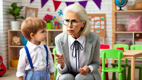 ядосана лоша учителка детска градина строга