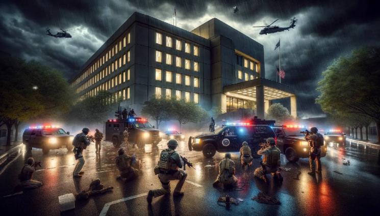 полиция - ДРАМА ПРЕД ЩАБА НА ЦРУ: Въоръжен мъж стреля и се барикадира! (СНИМКИ+ВИДЕО)