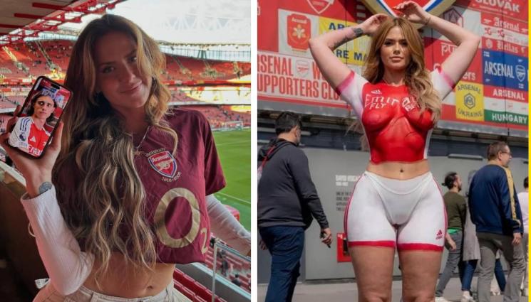 Арабела Миа - Фенка на Арсенал ходи гола на стадиона