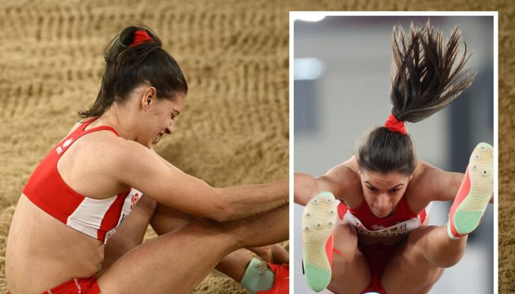 Лека атлетика - Пламена с 1 см разкъсване на прасеца и кръвоизлив