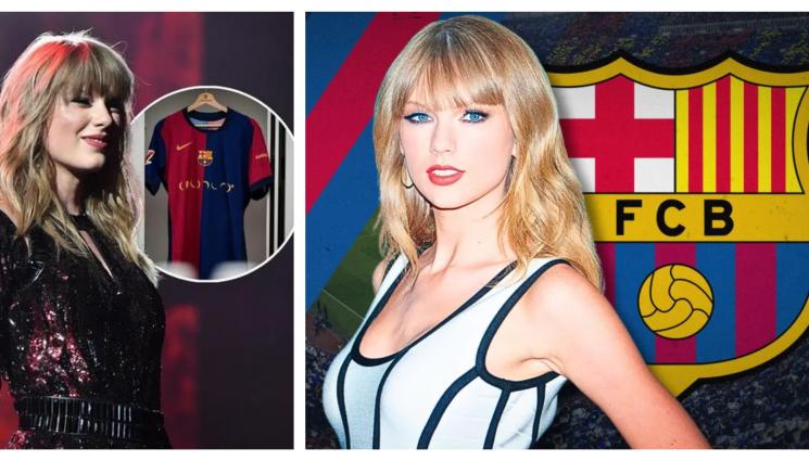 Тейлър Суифт Барселона - Барса с Тейлър Суифт на екипите срещу Реал Мадрид