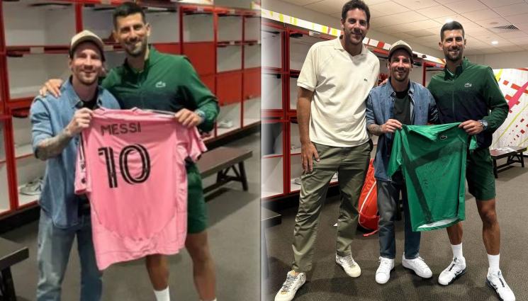 Джокович Меси Маями Дел Потро - Наборе, наборе: Ноле и Лео се сдушиха в Маями след мача на сърбина с Гришо