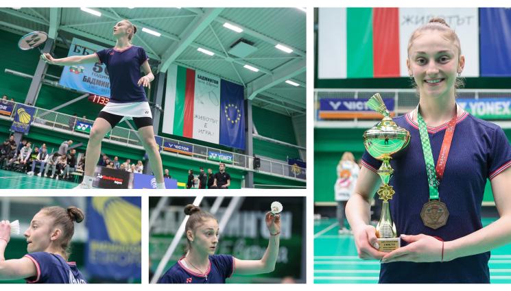 Калояна Налбантова - Обявена за №1 в Европа стана шампионка и 2 пъти вице на държавното по бадминтон