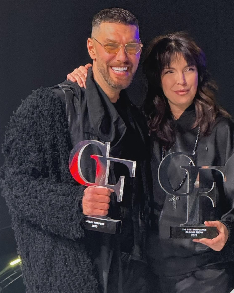 С Жени Калканджиева на модни награди