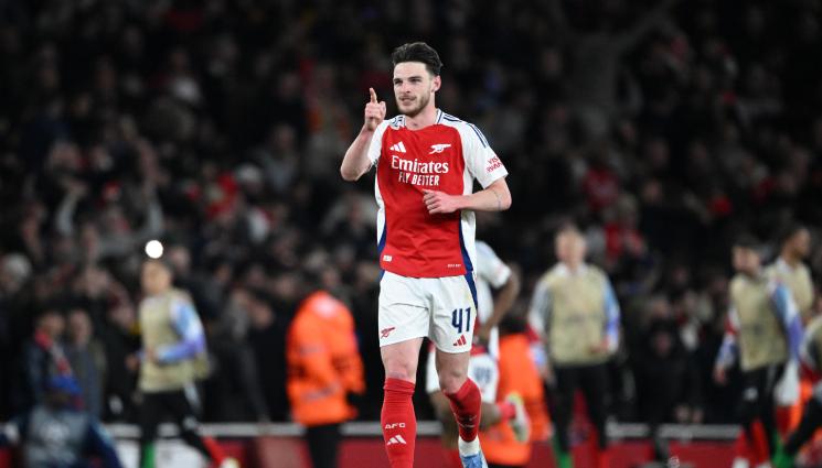 Деклан Райс - Деклан Райс с невероятно постижение в Шампионската лига! Трябва да се възползваме от успеха, заръча халфът на Арсенал