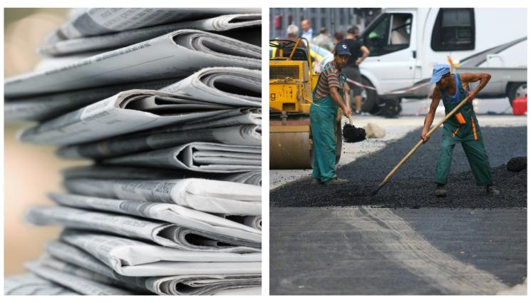 Телеграф тема - Дупките, коловозите и локвите по пътищата - заради кражби!