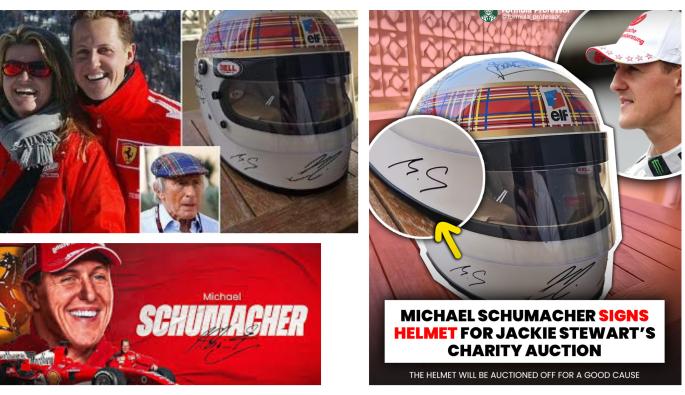 Михаел Шумахер Джаки Стюърт каска