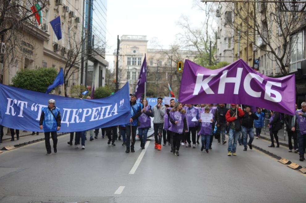 Градски транспорт протест КНСБ