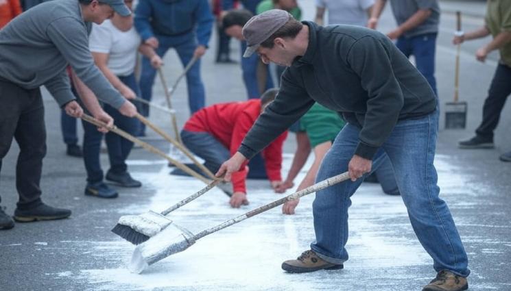 бояджии асфалт - ПРАВЕНА НА 5 РАКИИ: Крива пътна маркировка ала