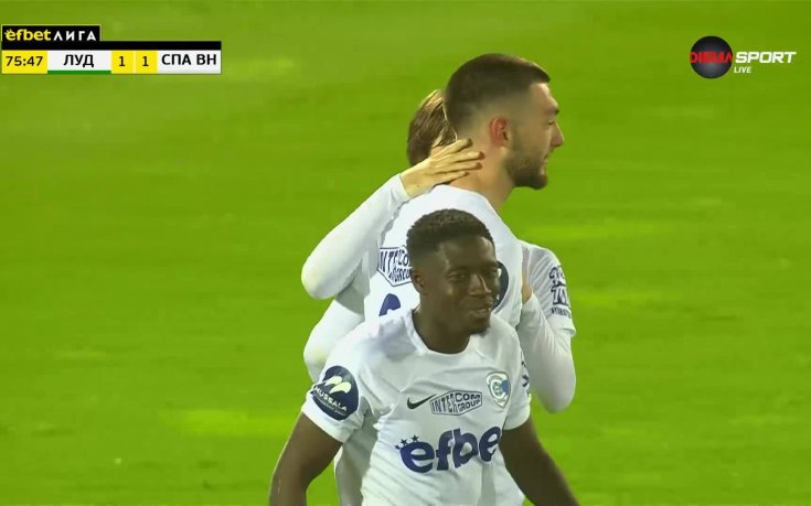 Митков изравни за Спартак Варна срещу Лудогорец (видео)