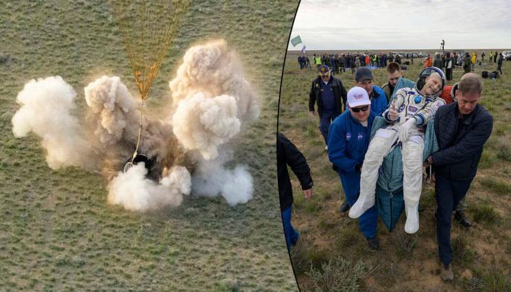 Союз - СЛЕД 7 МЕСЕЦА В КОСМОСА: Союз МС-26 с пилоти на НАСА и Роскосмос се завърна на Земята (СНИМКИ)