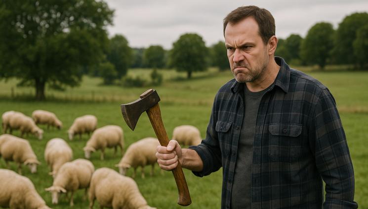 овчар брадва овце - КЪРВАВ ЕКШЪН: Овчар наряза младеж с брадва!