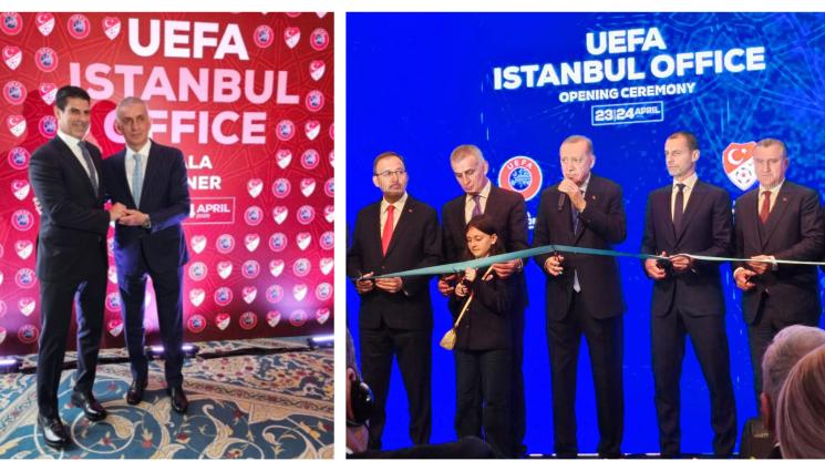 Георги Иванов офис на УЕФА Истанбул - Георги Иванов откри новия офис на УЕФА в Истанбул заедно с Ердоган